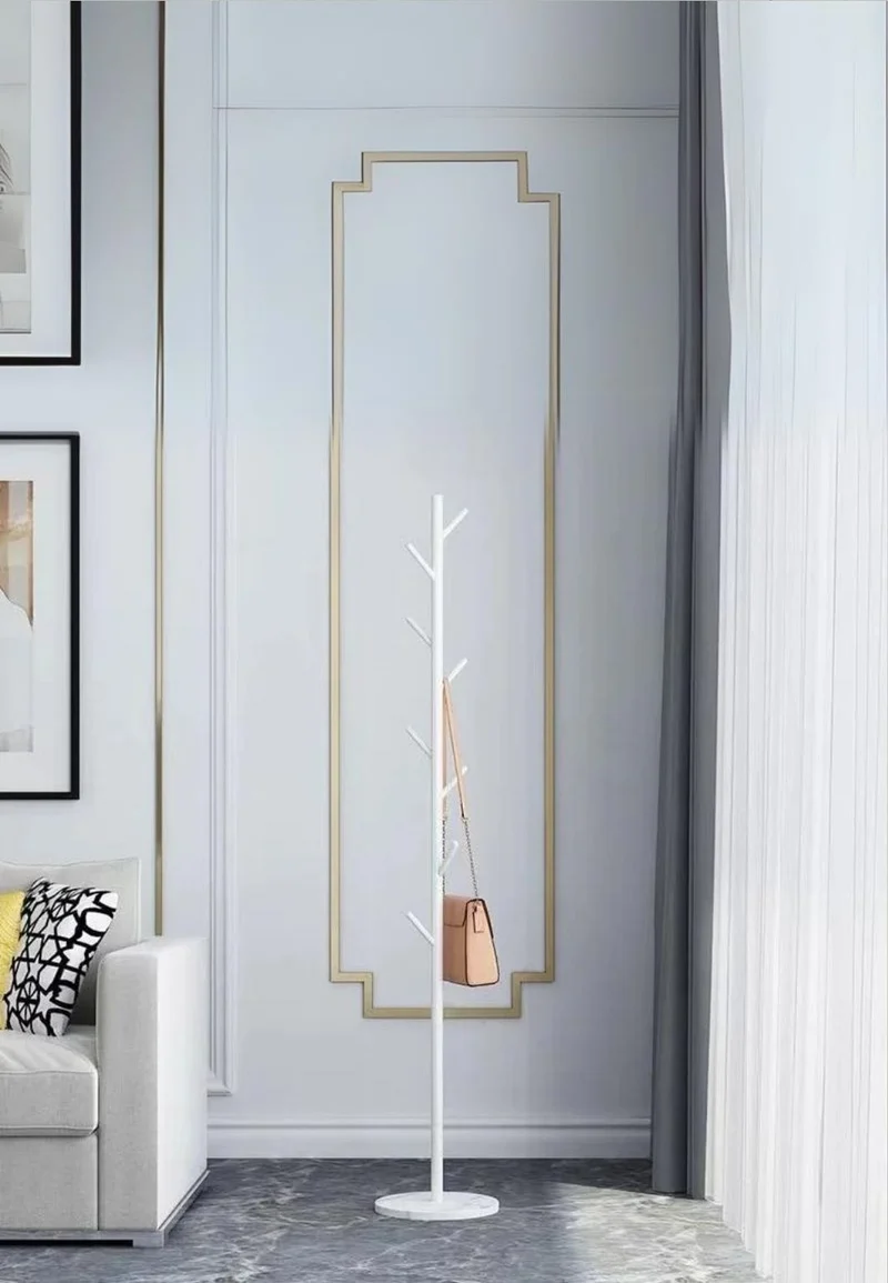 Porte manteau sur pied design champignon blanc sur base croisée